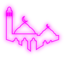 islamico neon moschea png