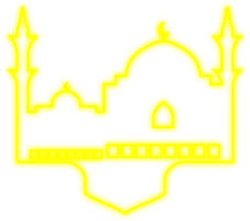 islamico neon moschea png