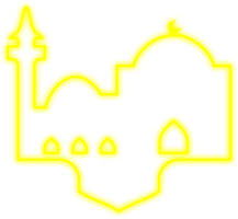 islamic neon moské png