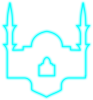 islámico neón mezquita png