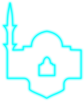 islámico neón mezquita png