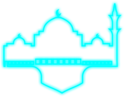 Islamitisch neon moskee png