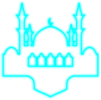 islamic neon moské png