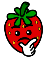 rosso fragola frutta emoticon viso png