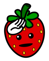 rosso fragola frutta emoticon viso png