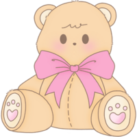 orsacchiotto orso Bambola decorare con nastro arco giocattolo regalo per San Valentino nozze compleanno celebrazione festa png