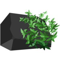 Stones or black coal from plants png