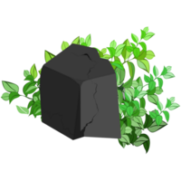 Stones or black coal from plants png