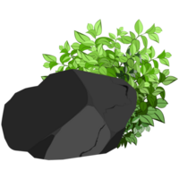 Stones or black coal from plants png