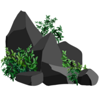 Stones or black coal from plants png