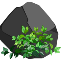 Stones or black coal from plants png