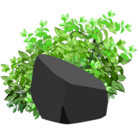 Stones or black coal from plants png