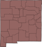 rabisco à mão livre desenhando do Novo México Estado mapa. png