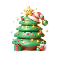 3d Natal ícones, alegre Natal e feliz Novo ano conceito png