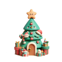 3d Christmas icons, Merry Christmas and Happy new year concept png