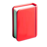 Book icon 3d render, accessories for learning. Signs of education, nobility, development. Cute plasticine style png