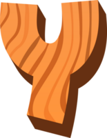 Wood Alphabet Funny Letter Y png