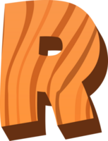 Wood Alphabet Funny Letter R png