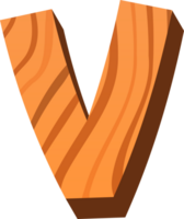 Wood Alphabet Funny Letter V png