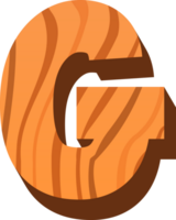 Wood Alphabet Funny Letter G png