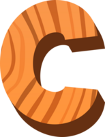 Wood Alphabet Funny Letter C png