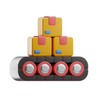 Shipping And Delivery Object Conveyor Belt 3D Illustration png