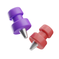 Stationery Object Push Pin 3D Illustration png