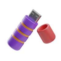 Stationery Object Pendrive 3D Illustration png
