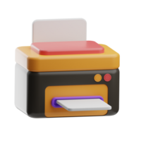 Stationery Object Printer 3D Illustration png