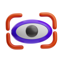 Security Object Retinal Scanner 3D Illustration png