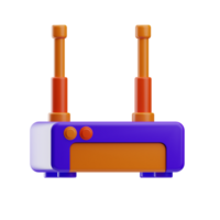 Sécurité objet Wifi routeur 3d illustration png