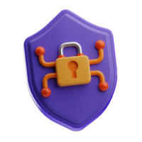 Security Object Protection 3D Illustration png