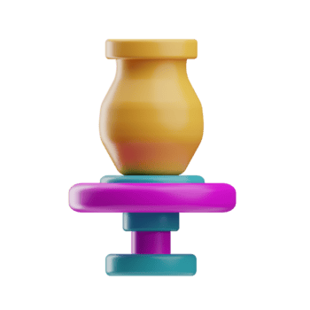 kulturell aktiviteter objekt krukmakeri 3d illustration png