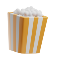 Happy New Year Object Pop Corn 3D Illustration png