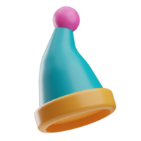 contento nuevo año objeto fiesta sombrero 3d ilustración png