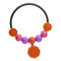 Beauty and fashion object Necklace 3D Illustration png