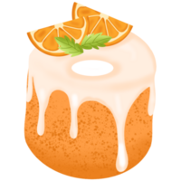 orange pudding cake png