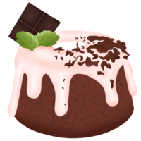 Pastel de pudín de chocolate png