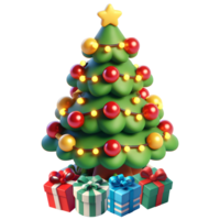 Navidad árbol 3d icono ilustraciones png