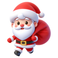 Père Noël claus 3d icône des illustrations png