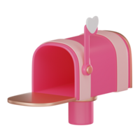 Valentinstag Tag 3d Briefkasten Symbol zum Romantik. 3d machen png