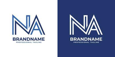 Letter NA Line Monogram Logo, suitable for business with NA or AN initials vector