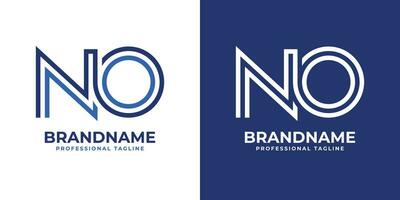 Letter NO Line Monogram Logo, suitable for business with NO or ON initials vector