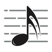 icono de nota musical vector