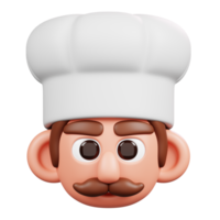 Italiaans chef geïsoleerd. symbolen pictogrammen en cultuur van Italië. 3d geven png