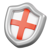 Lancer Schild isoliert. Symbole Symbole und Kultur von England. 3d Rendern png