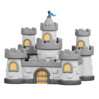 Castle Isolated. Symbols Icons And Culture Of England. 3D Rendering png