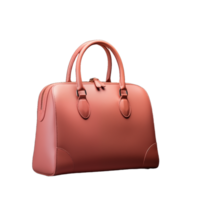 AI generated transparent image of leather hand bag png