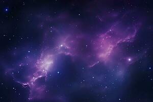 AI generated Purple Galaxy space stars in Outer Space. AI Generated photo