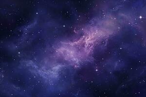 AI generated Purple Galaxy space stars in Outer Space. AI Generated photo